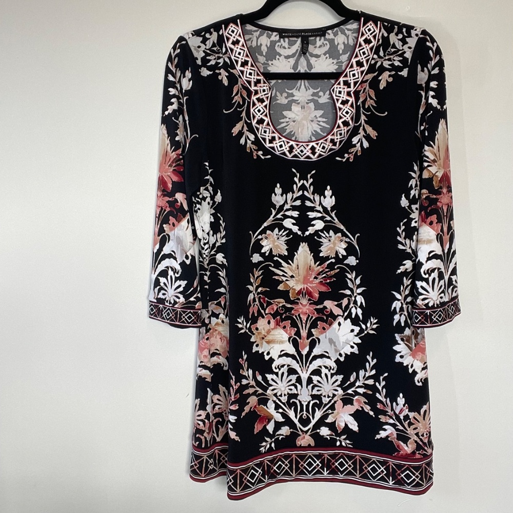 White House Black Market Floral Tunic Dress